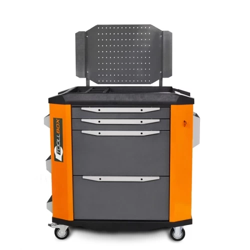 Тележка инструментальная ToollBox TBP-4 (оранжевая)
