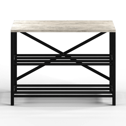 Обувница лофт GUTTA 500х690х290 (3 полки) черный/патина